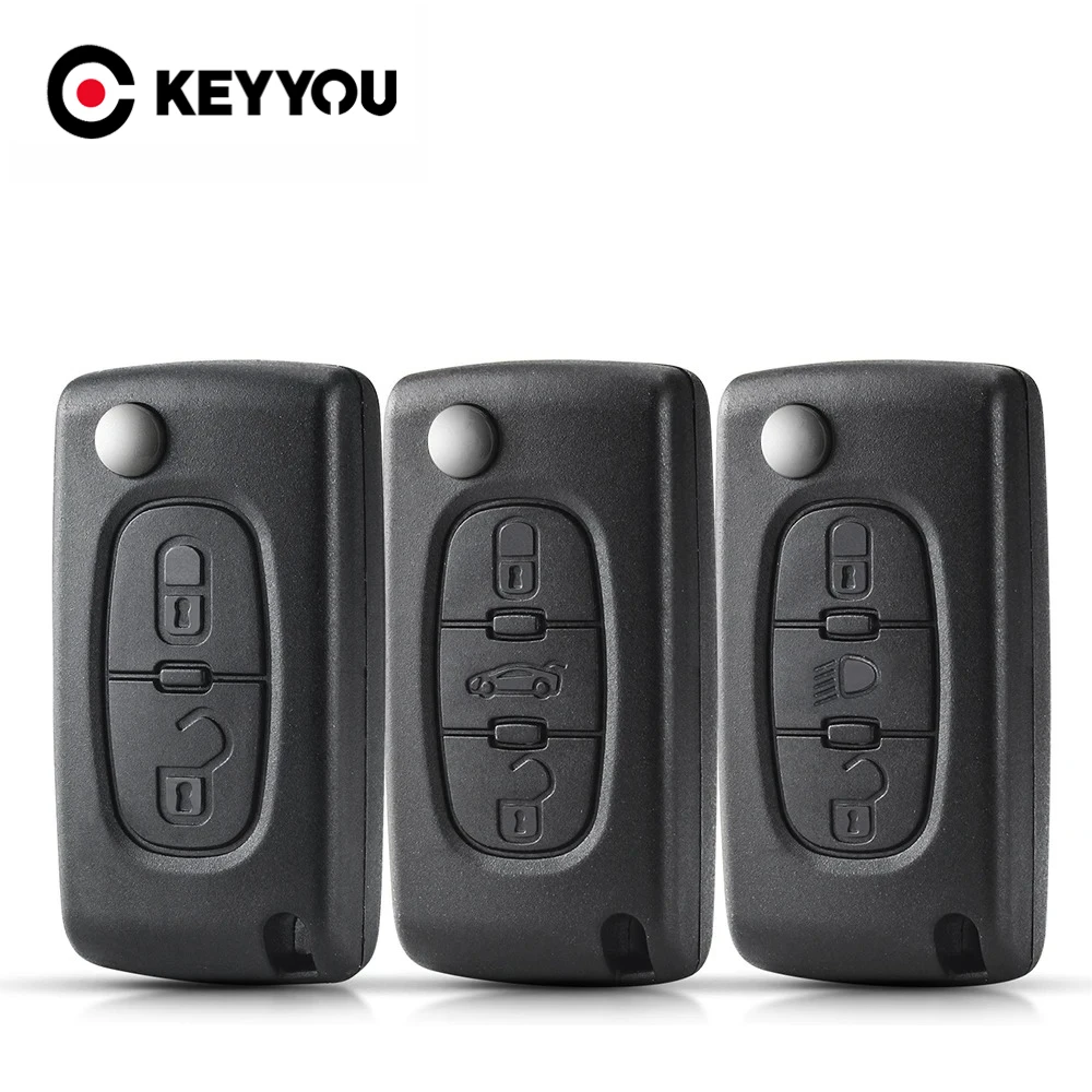 

KEYYOU Remote Key Shell 2/3/4 Buttons For Peugeot 207 307 308 407 607 807 For Citroen C2 C3 C4 C5 C6 Case VA2/HU83 CE0523 CE0536