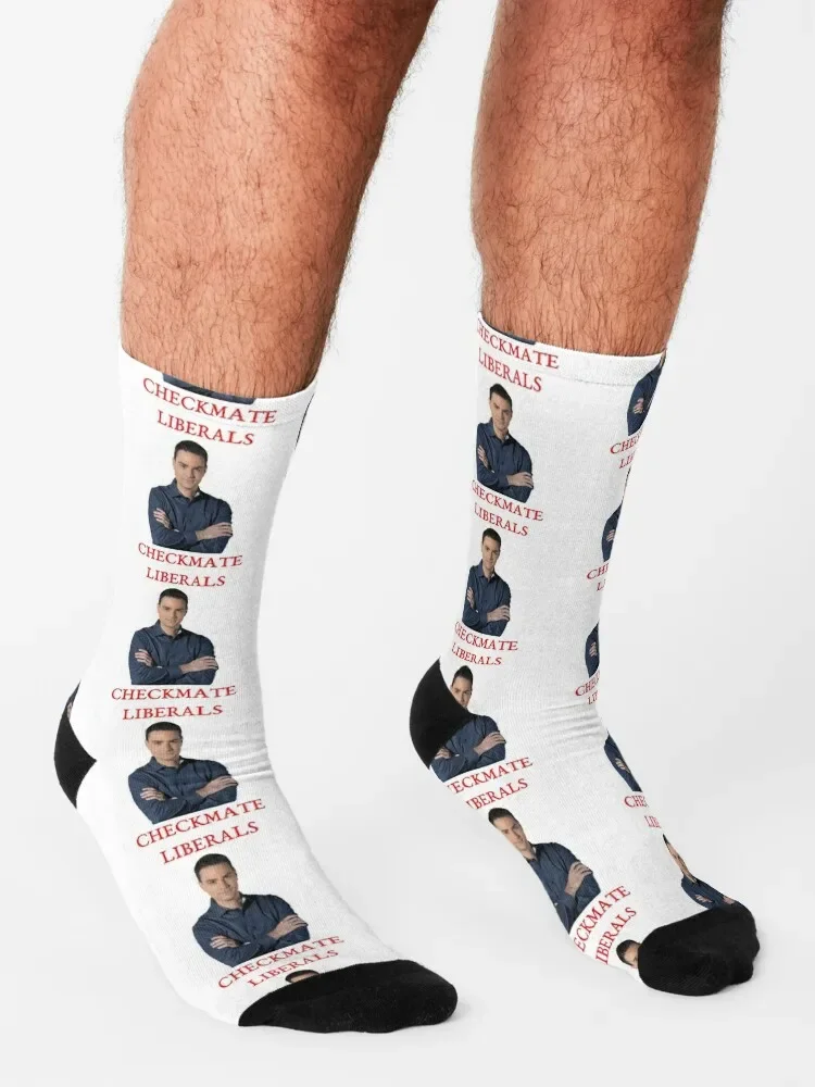 Ben Shapiro-calcetines a cuadros para hombre y mujer, medias personalizadas de estética japonesa, a la moda