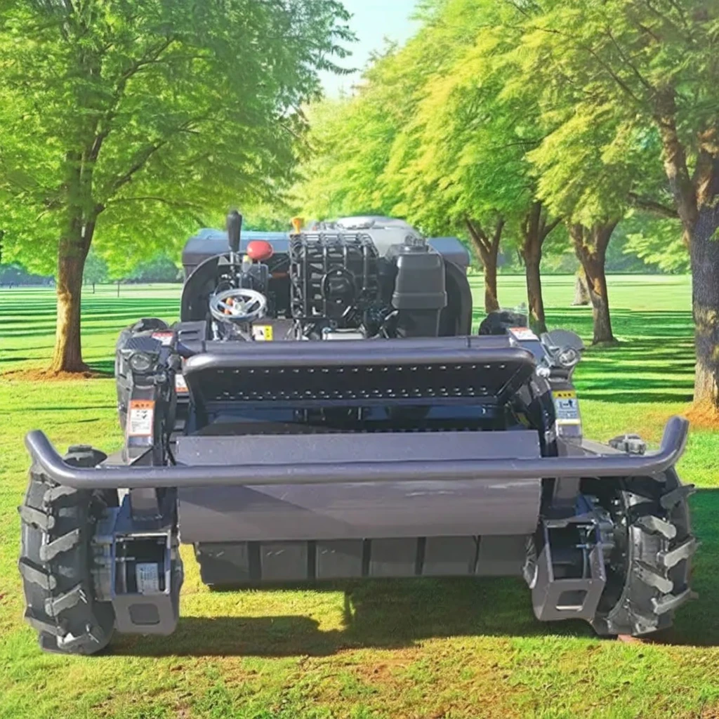 Wireless 4x4 Crawler Remote Control Lawn Mower Self-Charging Orchard Park Greening Grass Shredder with Engine Core Component