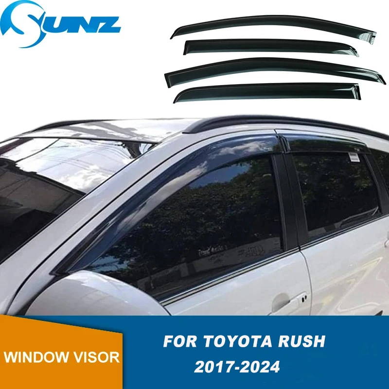 

Door Visor For Toyota Rush 2017 2018 2019 2020 2021 2022 2023 2024 Window Visor Rain Sun Guard Vent Wind Deflector Weathershield