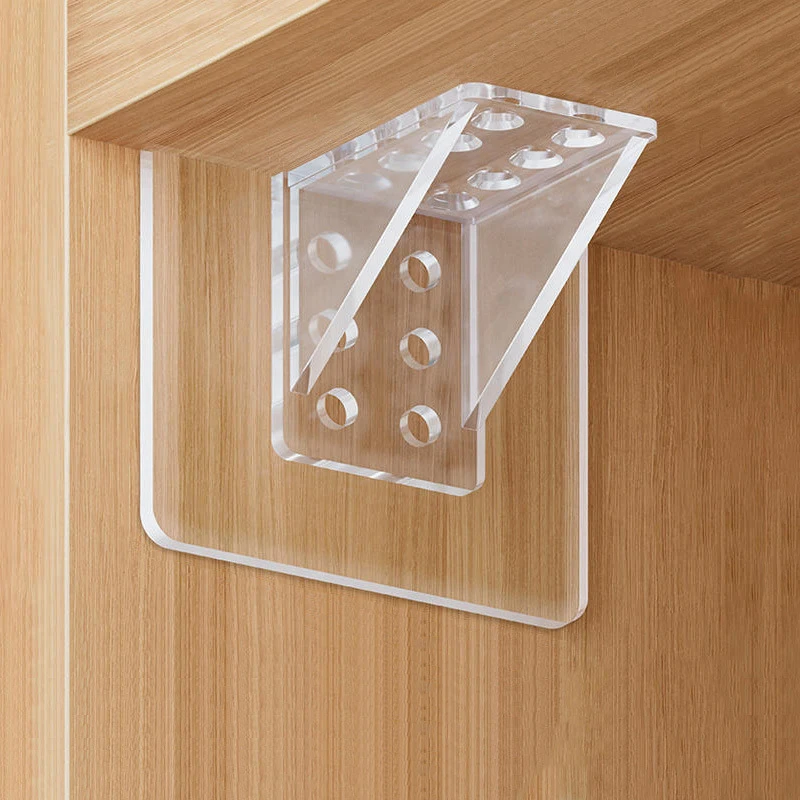 4 pezzi di supporto per ripiano adesivo per cucina camera da letto armadio armadio clip di supporto per mensola appendiabiti da parete supporto per staffa adesiva