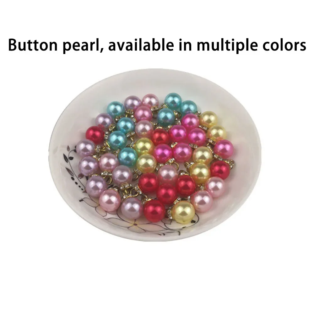 Button bead 10mm circular colored ABS imitation pearl button shirt sweater dress versatile decoration