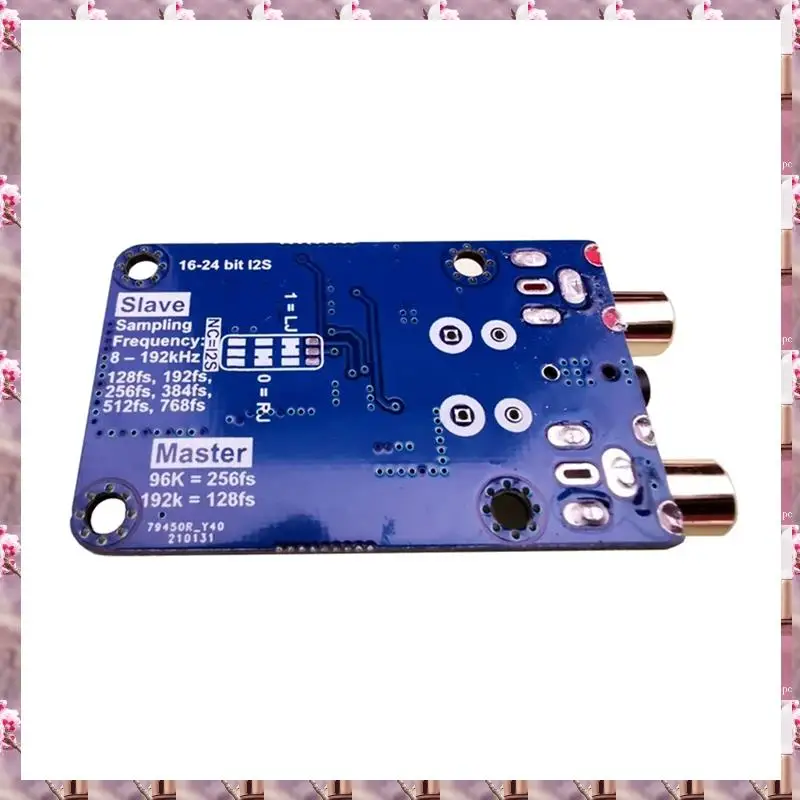 2025 Dlhifi I2S ADC Hifi Audio Acquisition Card Module WM8782S Master Slave Mode Development Board 24BIT 192K 96K 48K Blue 1 PCS
