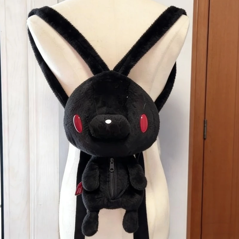 Japanese Cute Rabbit Plush Doll Backpack Red-eyed Rabbit Girl Cute Cartoon Casual Doll Backpack Birthday Gift for Friends view 3