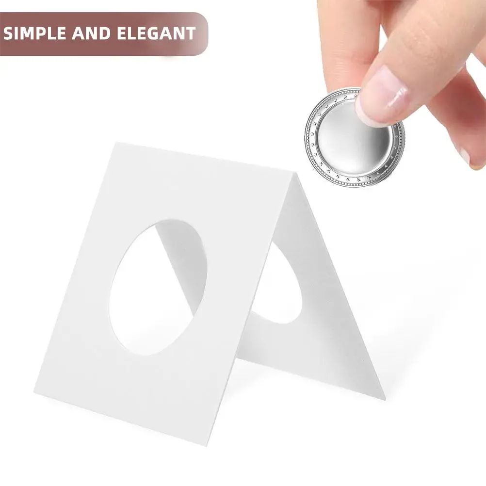 50pcs Box Holders Accessory Paper Flips for Collectors Coin Accessory Cardboard Coin Holder Professional Case Small