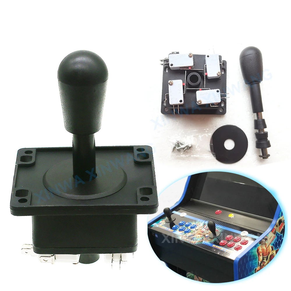 American Joystick Black Bat Top 8 Way Stick Command For Retro Arcade Game Machine Happ SNK NEO GEO USB Board DIY Pinball Parts