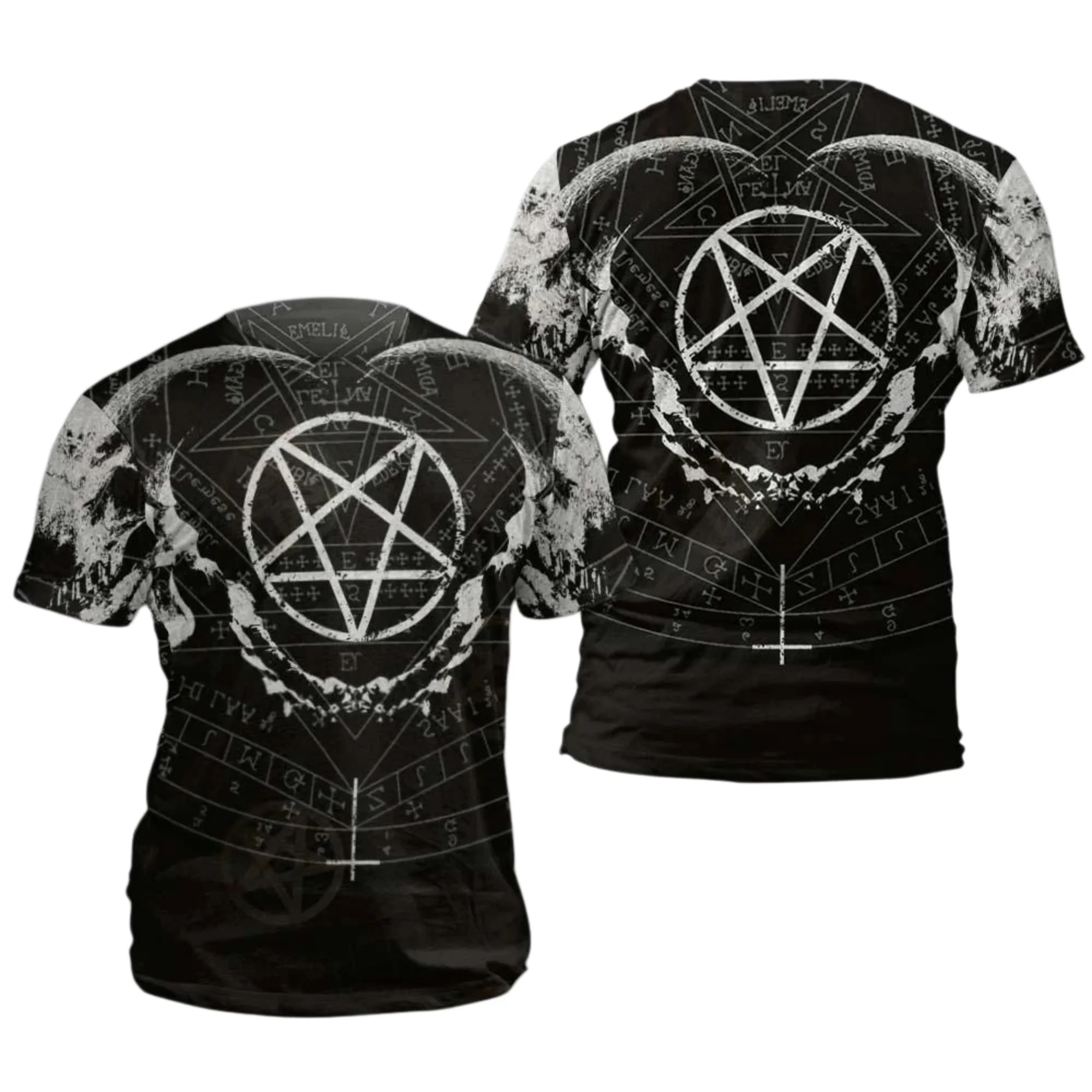 Symbol Pentagram 3D All Over Printed T Shirts Tee Tops shirts Unisex Tshirt Summer Unisex T-shirt