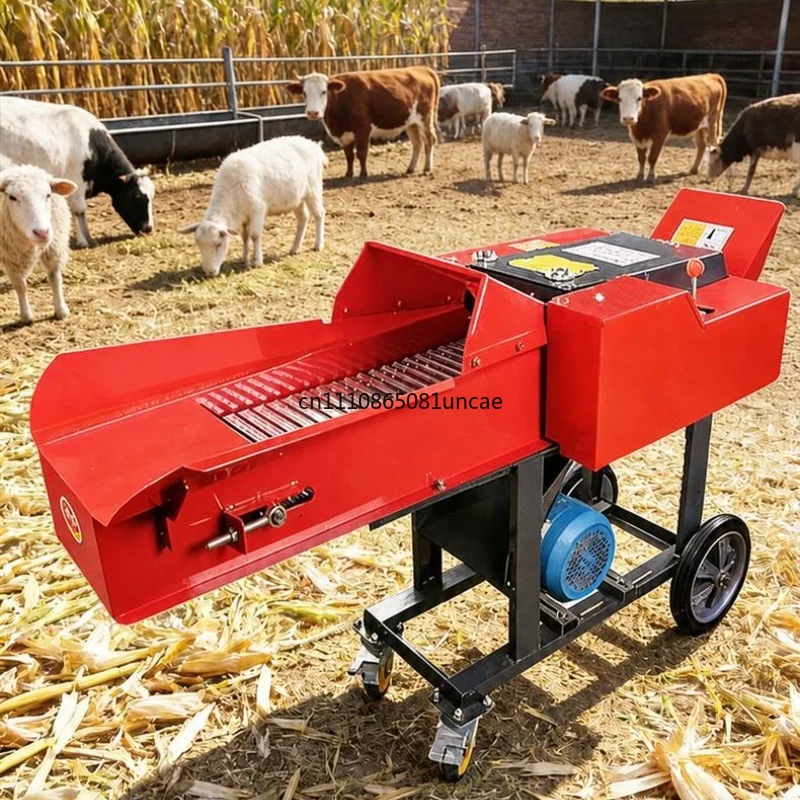 For New Thickened Grass Chopper Machine Wet Dry Dual‑Use Corn Straw Shredder Household Crusher for Cattle Sheep Farming