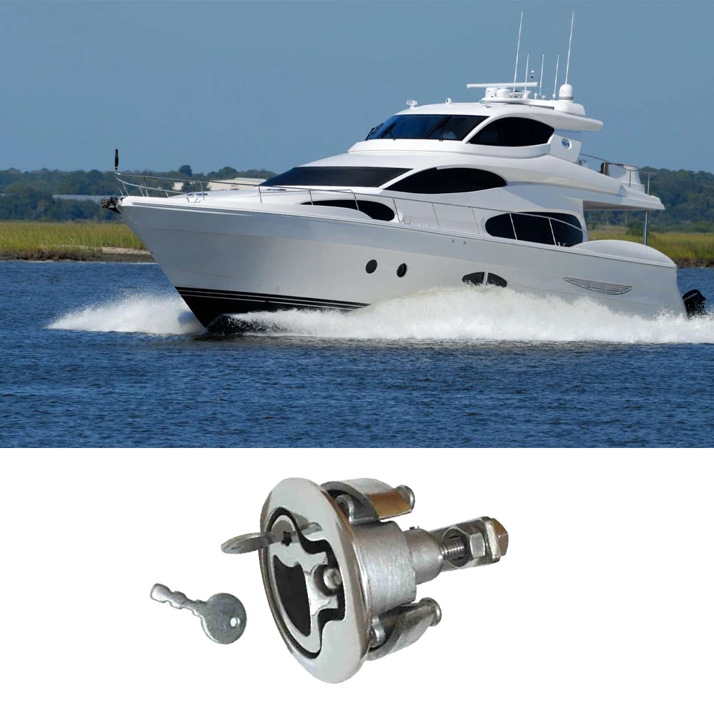 Yacht Round Lock Door Mountings Doors Locks with Key Pull Slaming Latch Equipment Hardware Marine Fitting Supplies
