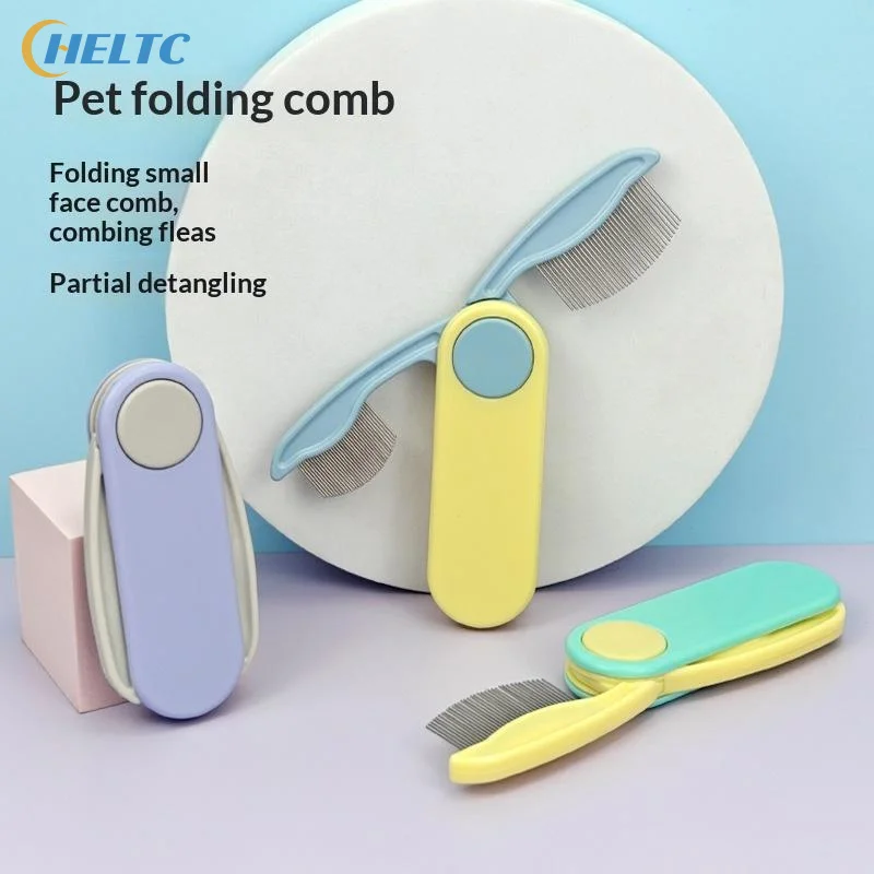 Pet Dog Cat Flea Removal Comb Dense Tooth Straight Row Pet Folding Comb Pet Hair Grooming Combs Pet Dog Cat Grooming Tool - view 4