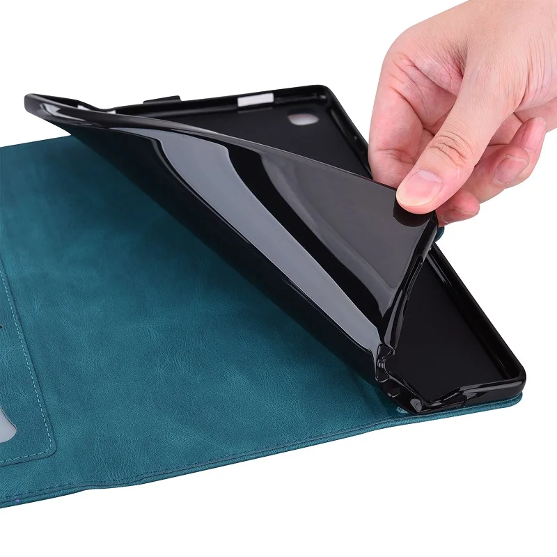 Carteira de couro flip suporte tablet protector capa para lenovo tab m10/m10 plus tab p11 x605/606/306 j606