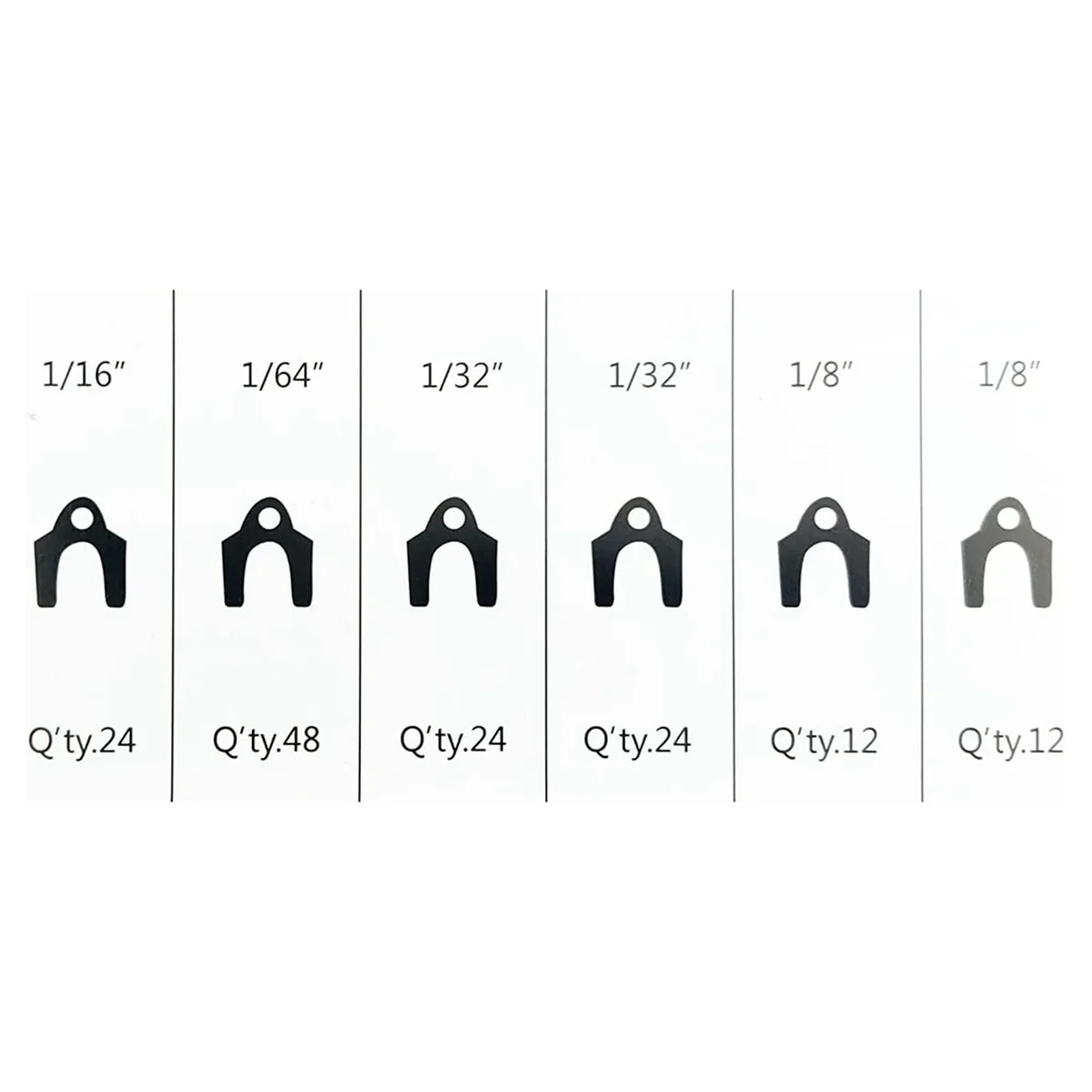 

A83Z 144 шт., прокладка для корпуса с автоматическим выравниванием, 1/16 дюйма, 1/64 дюйма, 1/32 дюйма, 1/8 дюйма, набор выравнивающих прокладок