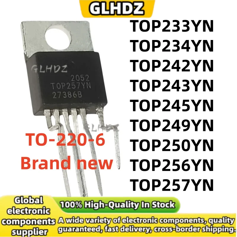10PCS NEW TOP233YN TOP234YN TOP242YN TOP243YN TOP245YN TOP249YN TOP250YN TOP256YN TOP257YN TO-220-6 In stock