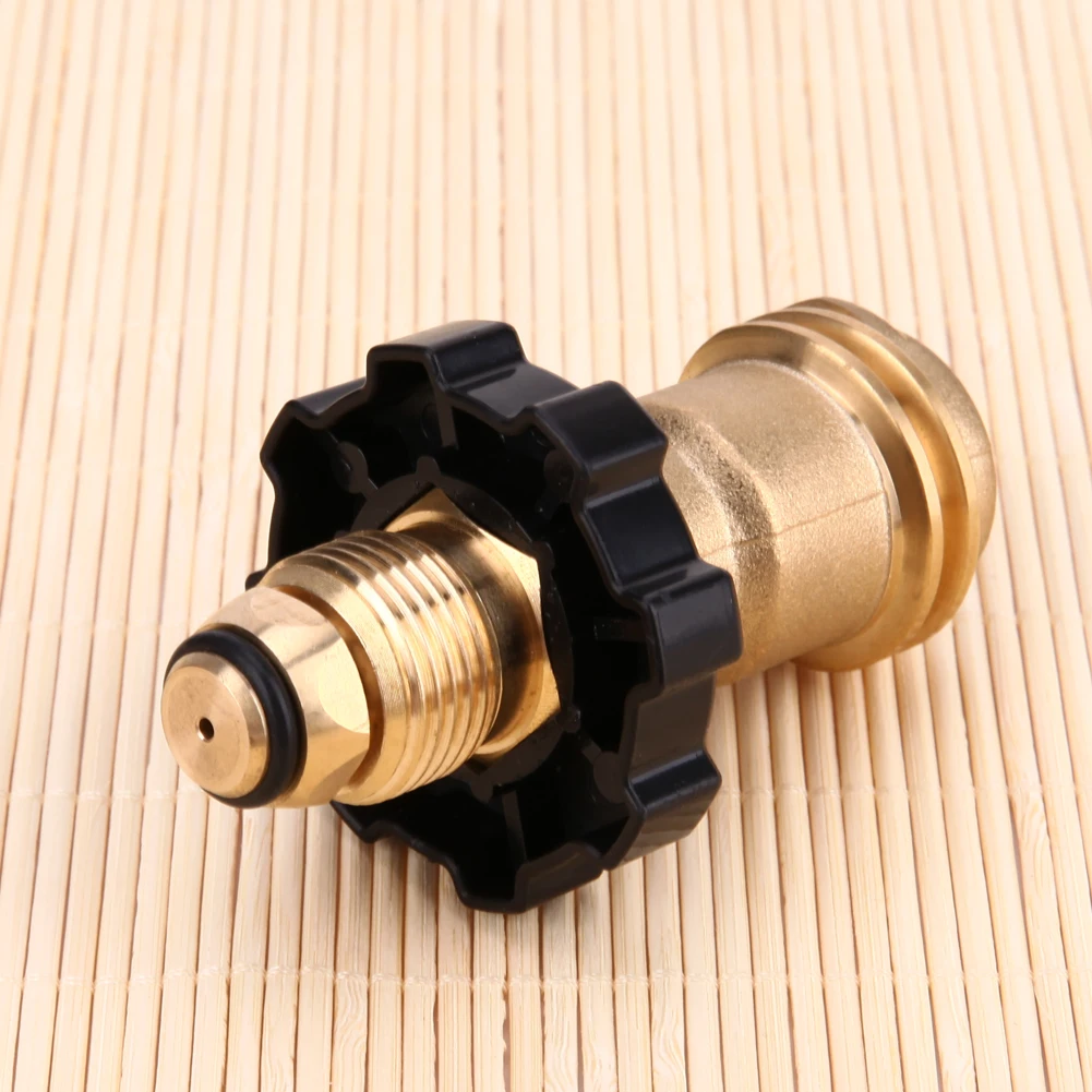 Gas Adapter Converts POL To QCC1/Type 1 Universal Fit Gas Bottle Connection Safe Propane Pressure Valve for BBQ Gas Grill Heater