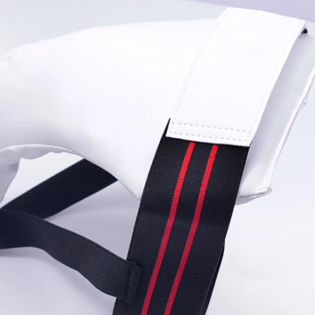 

Man Adult Groin Protector PU Taekwondo Boxing Karate Safety Guard Sports Protector Size L Elastic