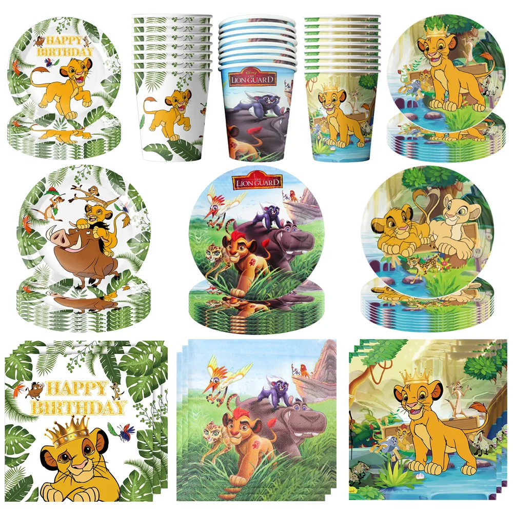 

Disney The Lion King Birthday Party Decoration Simba Balloons Disposable Tableware Backdrops Baby Shower Kids Boy Party Supplies