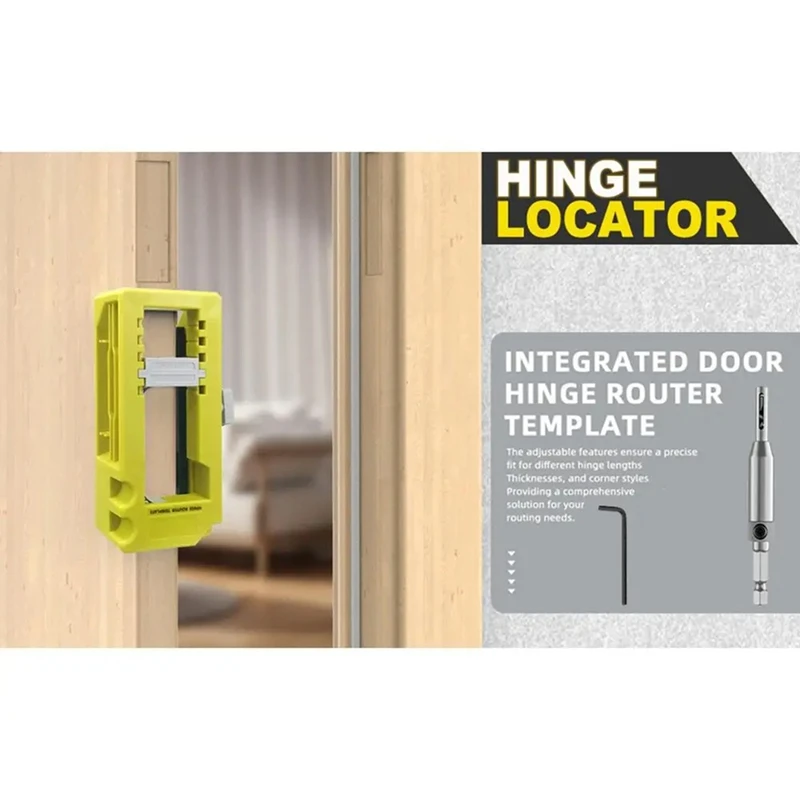 Door Hinge Template Door Hinge Router Template Removable Inserts Included Cabinet Hinge Jig Stable Fit For 3-5In Length