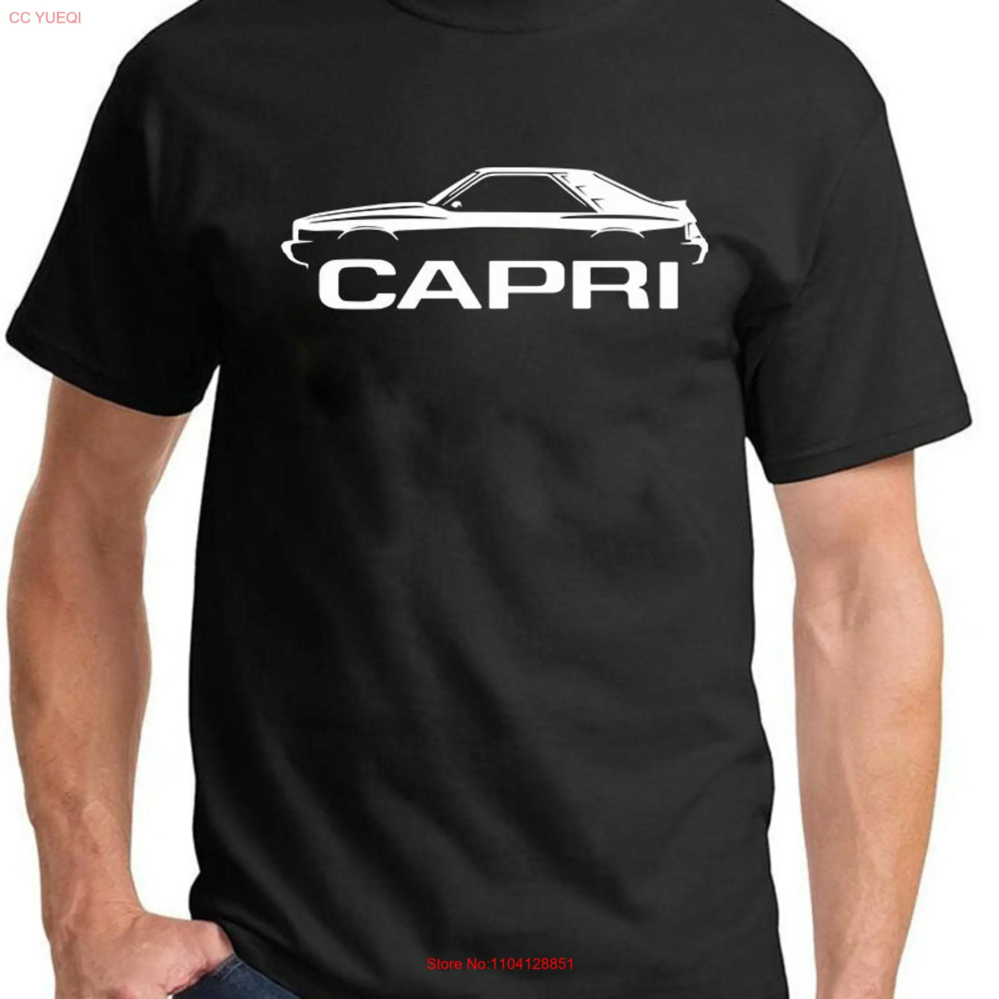 1979 82 Mercury Capri Hatchback Classic Outline Design T Shirt long or short sleeves