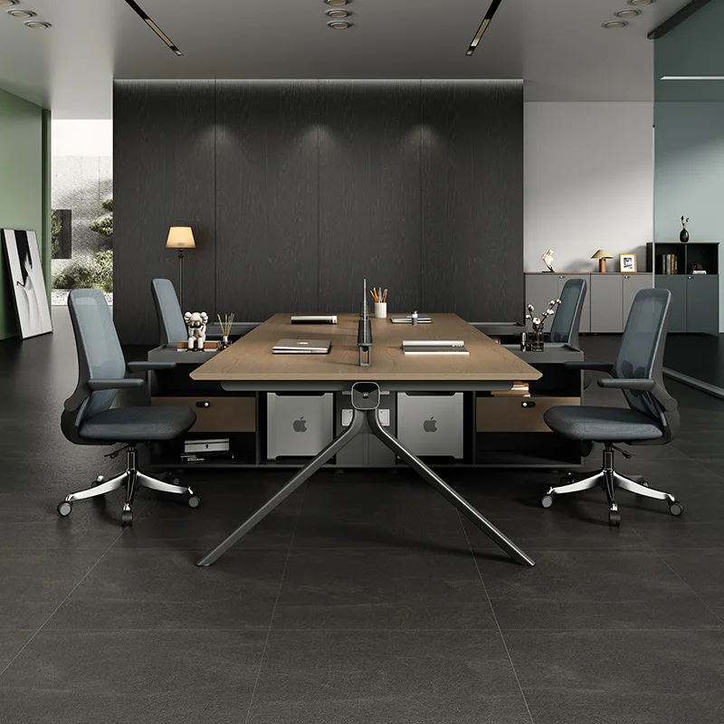 High-end staff desk Modern office staff can determine the station card space Simple office desk and chair combination