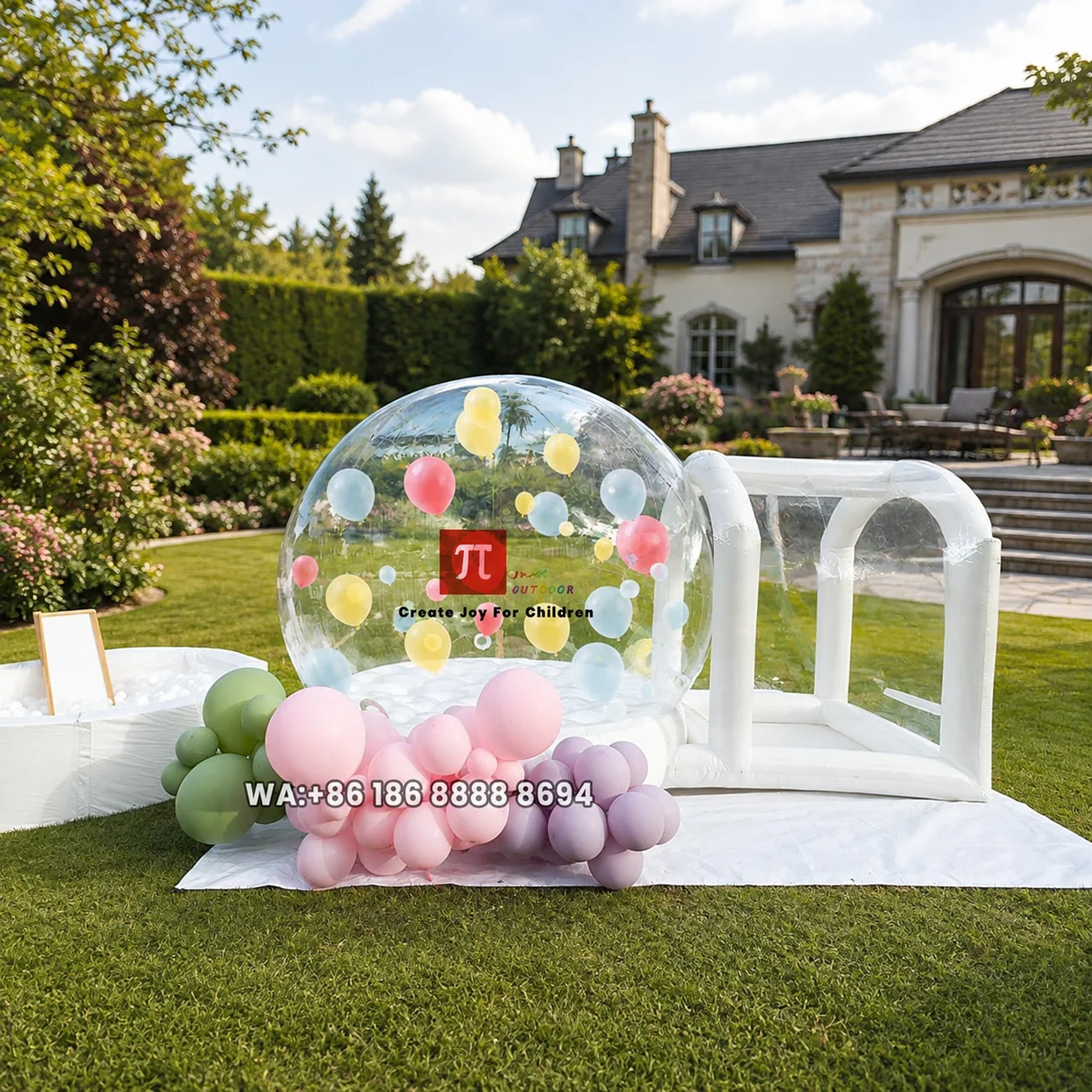 Inflatable trampoline bubble house camping family activities transparent bubble trampoline party celebration amusement equipment