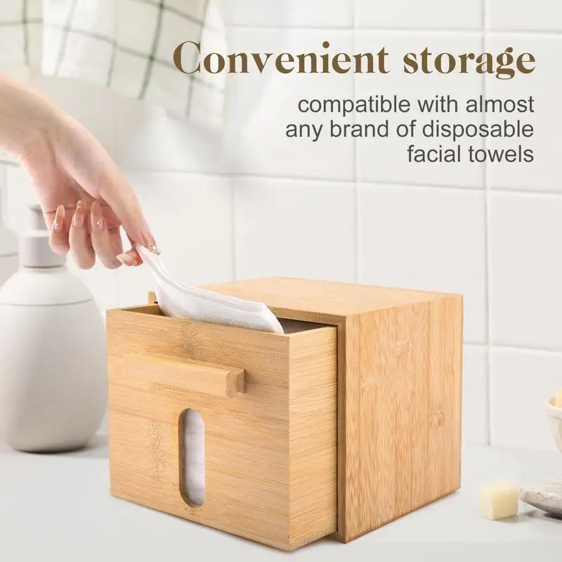 Face Towels Storage Box Facial Wash Towel Storage Holder Box Makeup Remover Dry Wipes Container Cosmetics Organizer Face Towel