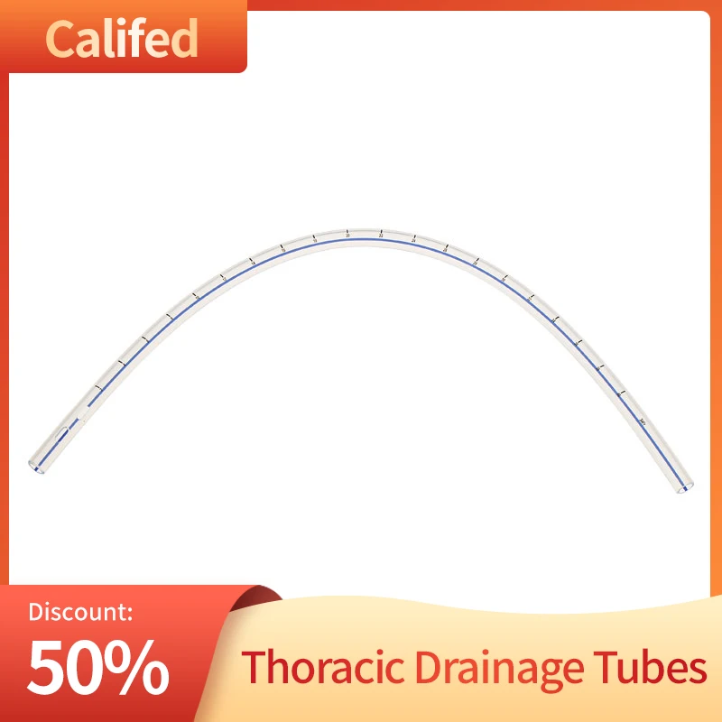 Califed 10/14PCS Silicone Thoracic Drainage Catheter High Quality Chest Tubes Sterile Drainage System Chest Catheter