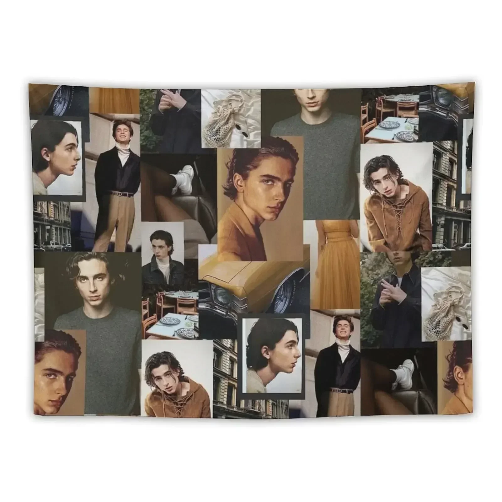

Timothee Chalamet: Collage Tapestry Room Decor Aesthetic Carpet Wall Tapestry