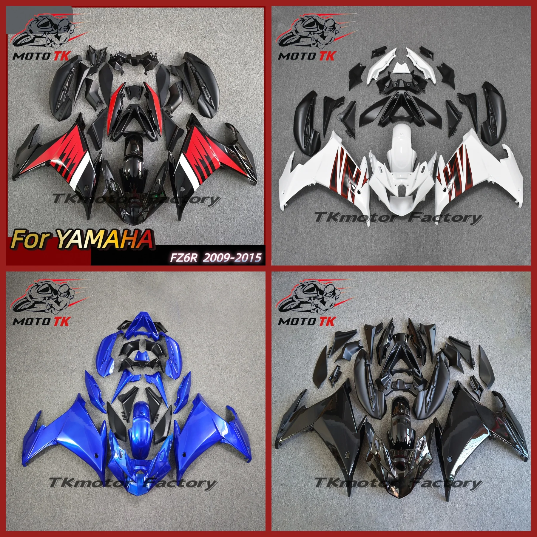 For YAMAHA FZ6R 2009 2010 2011 2012 2013 2014 2015 High Quality Motorcycle Fairing Kit  FZ 6R 09-15 Bodywork Fairings Shell