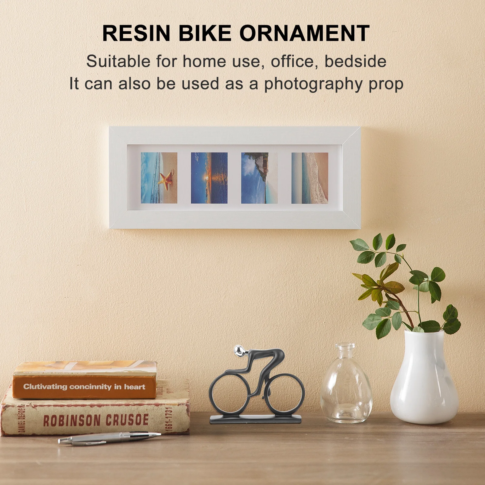 

Abstract Resin Bike Sculpture Desktop Decoration Artistic Cyclist Statue Eco-Friendly Resin Craft Ornaments