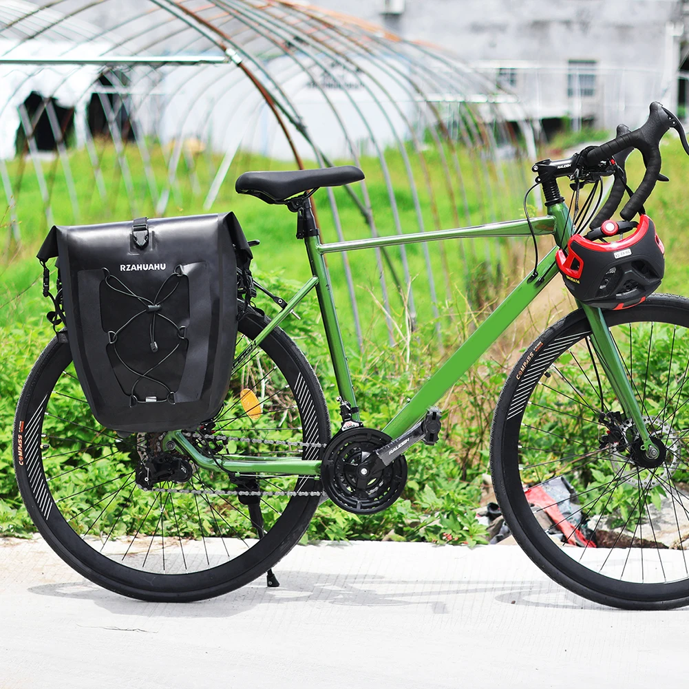 25L Roll Mouth Closed Bag Waterproof Rear Seat Trunk Bag Adjustable Net Bag Large Capacity Travel Accessories