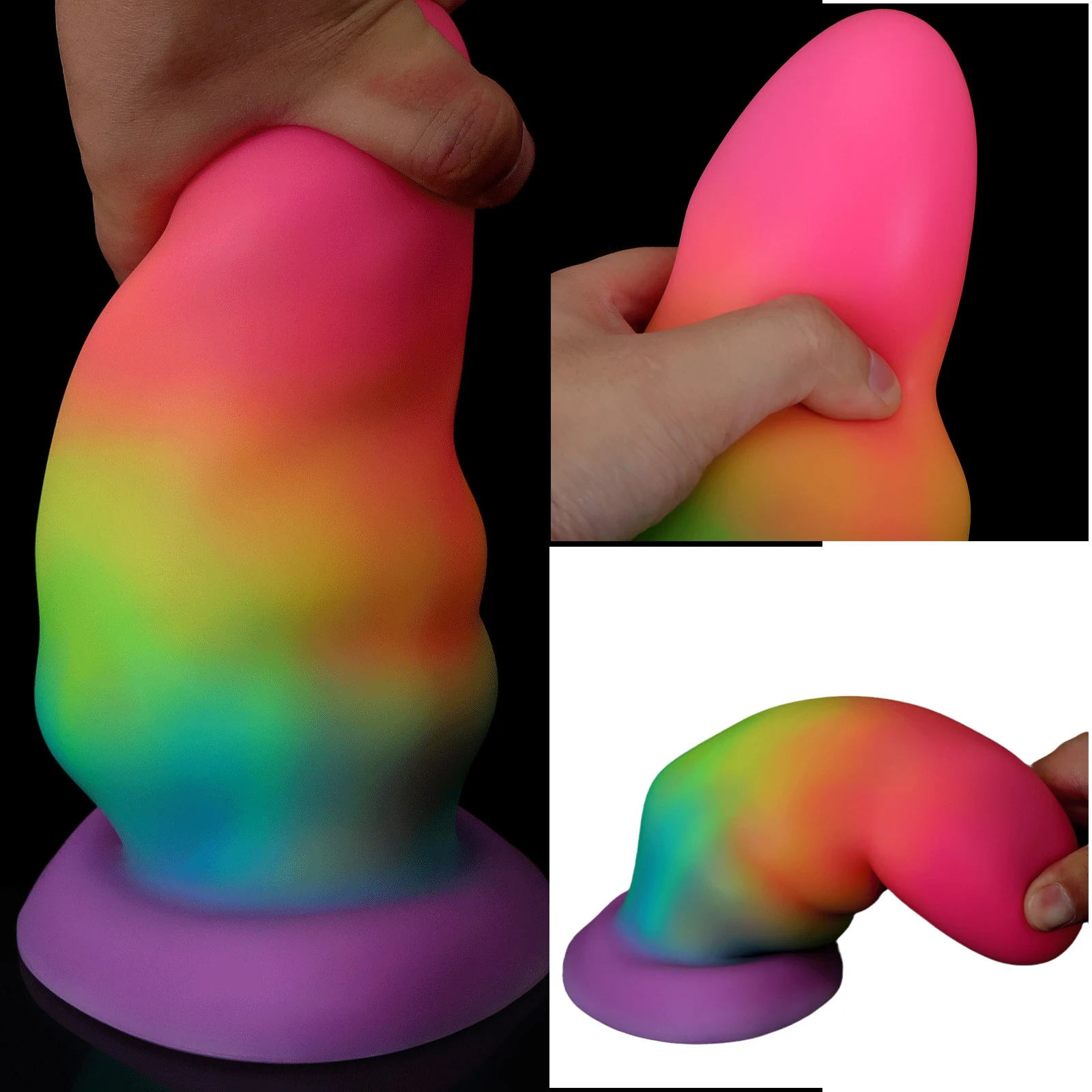 

5Size Glow Color Anal Butt Plug Adult Silicone Anal Trainer Sex Prostate Backyard Toys Bdsm Gay Anal Expander Big Ass Plug Gode+