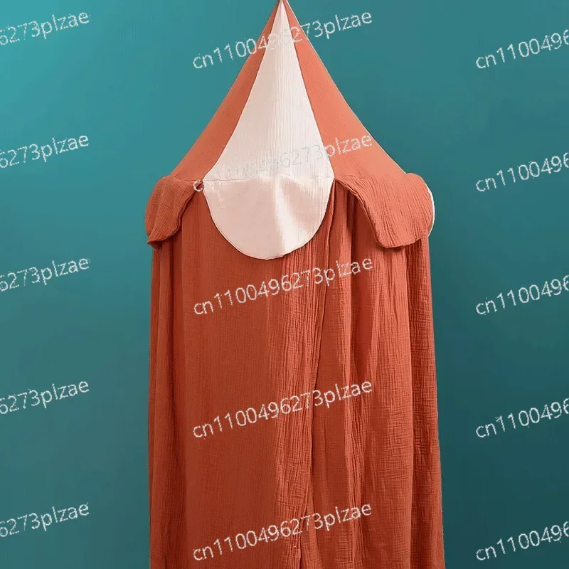 Nordic Style Double Layer Gauze Bed Canopy Pure Cotton Breathable Anti Mosquito Cover