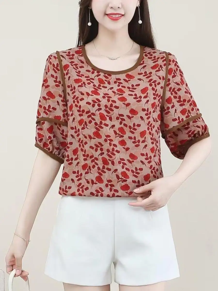 camisa-feminina-de-chiffon-solta-com-estampa-floral-e-manga-curta-para-protecao-solar-colecao-verao-2026-–-elegante-estilos