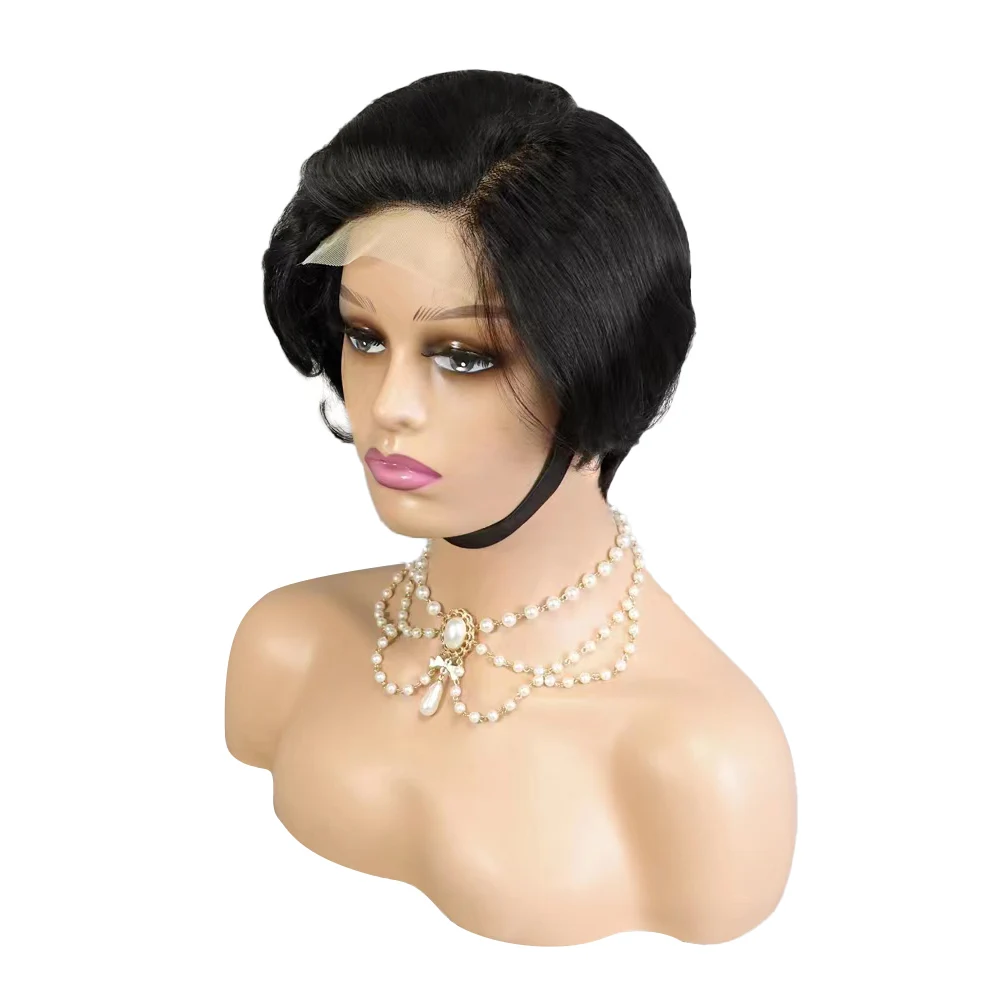 Kurze Echthaar Bob Perücke 4x4 Spitze Front Echthaar Perücken für Frauen Pixie Cut Perücke Echthaar Perruque Cheveux HD Spitze Remy Haar