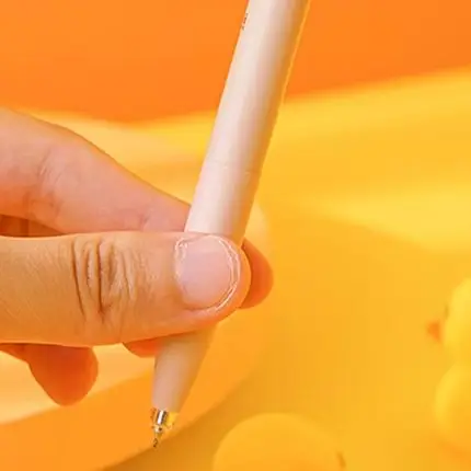 Juego de bolígrafos de Gel giratorios divertidos y bonitos, bolígrafos de escritura de oficina con diseño de pollo negro de 0,5mm, 4 Uds.