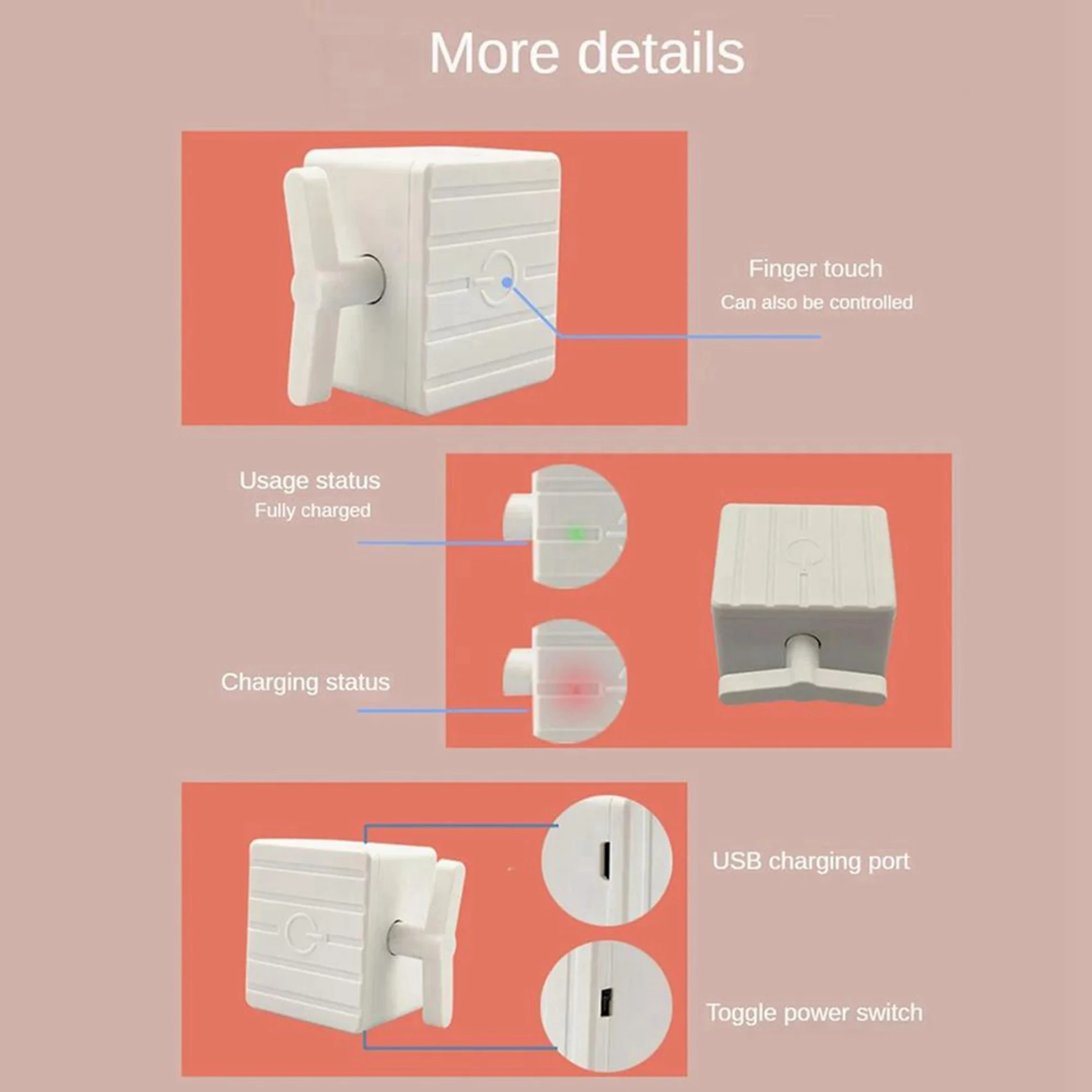 

【Buy Now】2X Wireless Remote Control Turn Off/On Lights Auto Press Wall Switch Bot Rechargeable Auto Physical Finger Click Switch