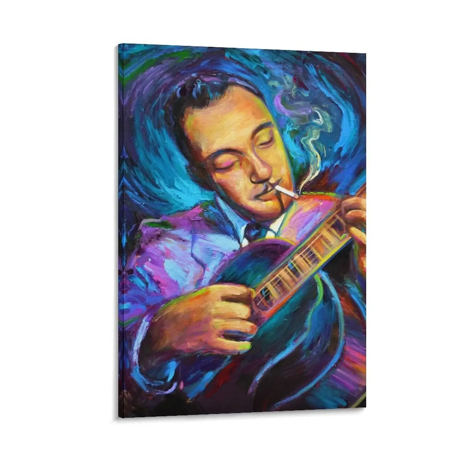 Django Reinhardt Gypsy Jazz Guitarist by Robert Phelps Canvas Painting Wall paintings house decoration