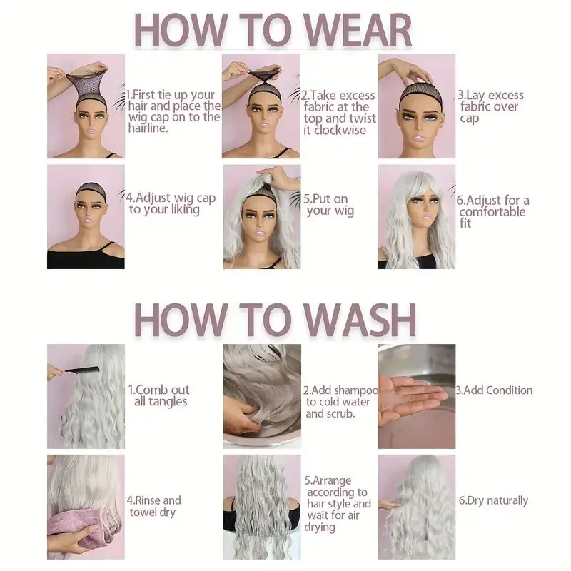 باروكة صناعية مع فراق مركزي، تجعيدات طويلة، عصرية وكثافة، خفيفة الوزن ومسامية، غطاء رأس كامل. #6