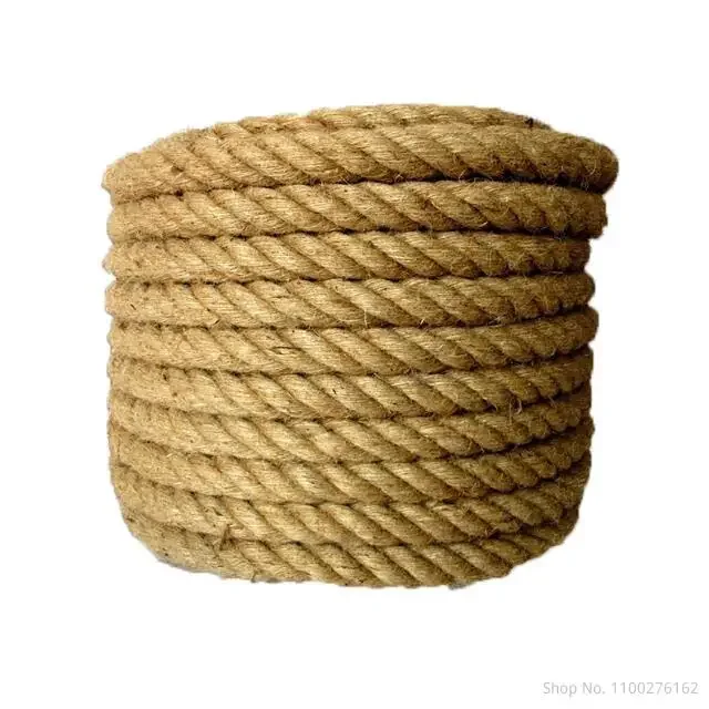 20mm 5-50M Jute Rope Twine Rope Natural Hemp Cord DIY Decor Cat Pet Scratching Decking