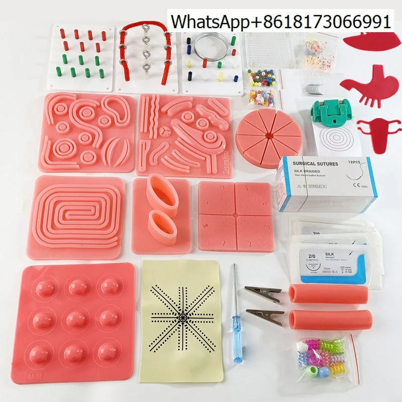 

Laparoscopic surgery simulation training module, full set of suturing silicone scissors, round peeling, fibroid removal module