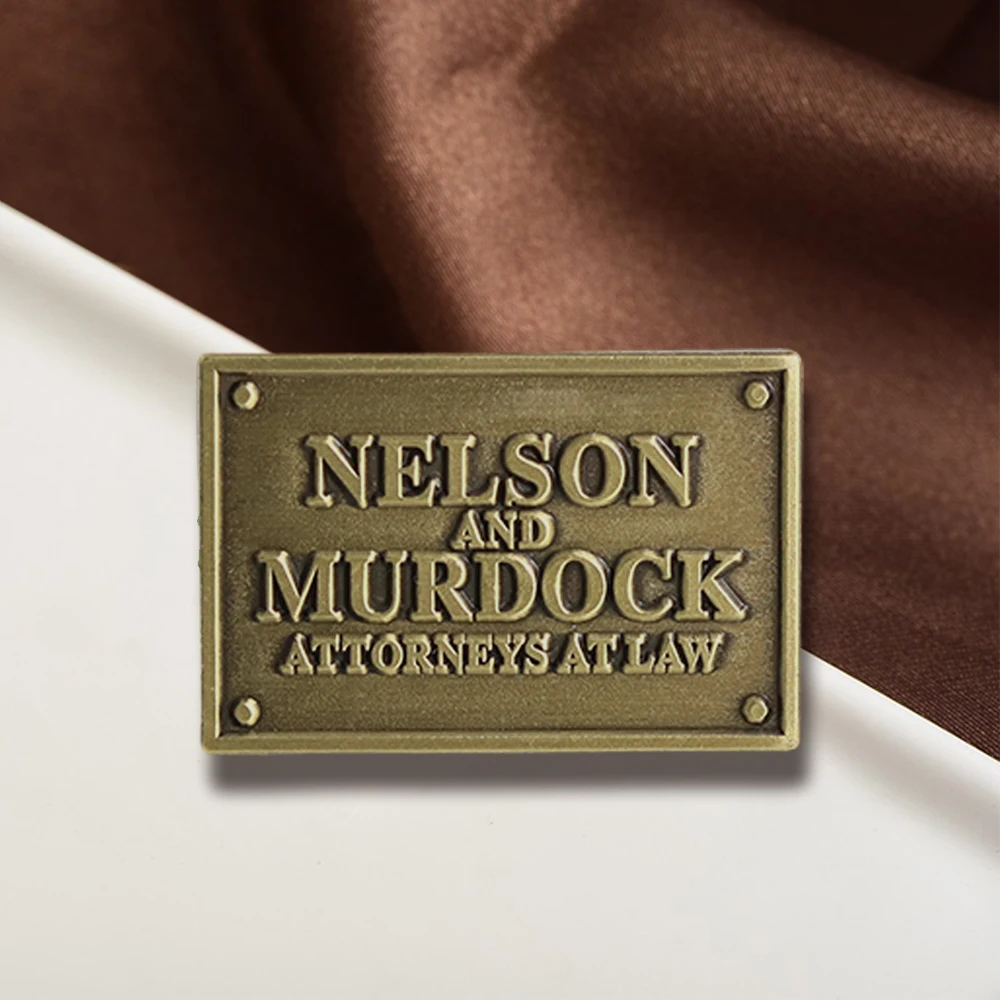 نيلسون وموردوك المحامي في القانون شارة شعار الفيلم الطرفية بروش شخصية خلع الملابس الملحقات التلبيب دبوس مروحة تذكارية #1