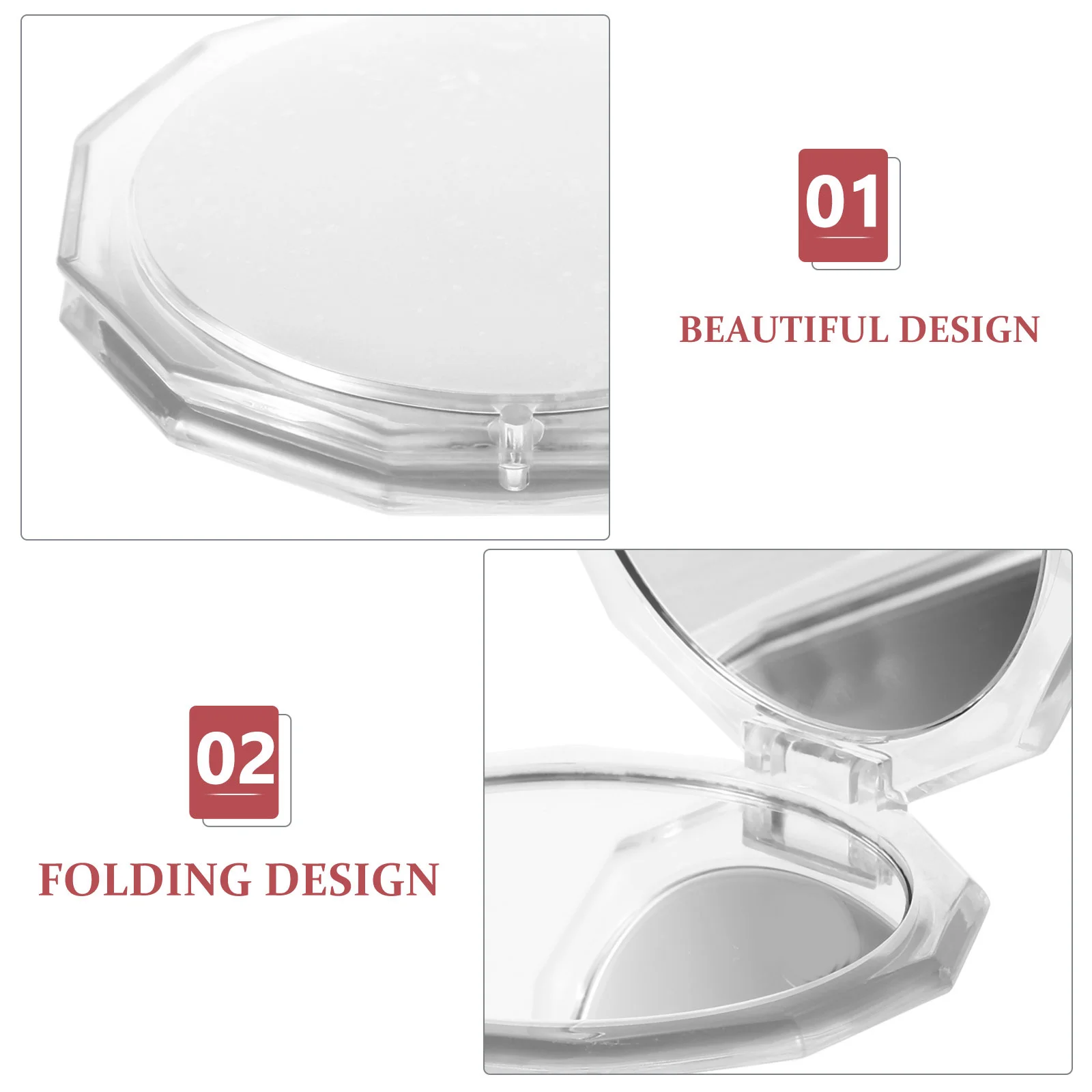 Espelho de ampliação dobrável portátil mini espelho de maquiagem compacto tamanho de viagem para mulheres meninas maquiagem mini espelhos para viagens