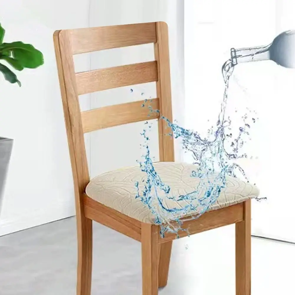 Waterproof Chair Seat Cover Stretch Removable Jacquard Chair Sleeve Washable Anti-dirty Without Backrest Chair Protector