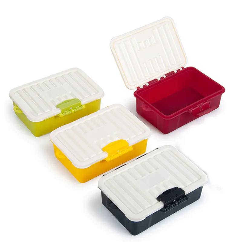 ABWE-1Pcs plástico rc caixa de armazenamento carro ferramenta decoração para traxxas trx4 axial scx10 90046 d90 1/10 rc rastreador acessórios