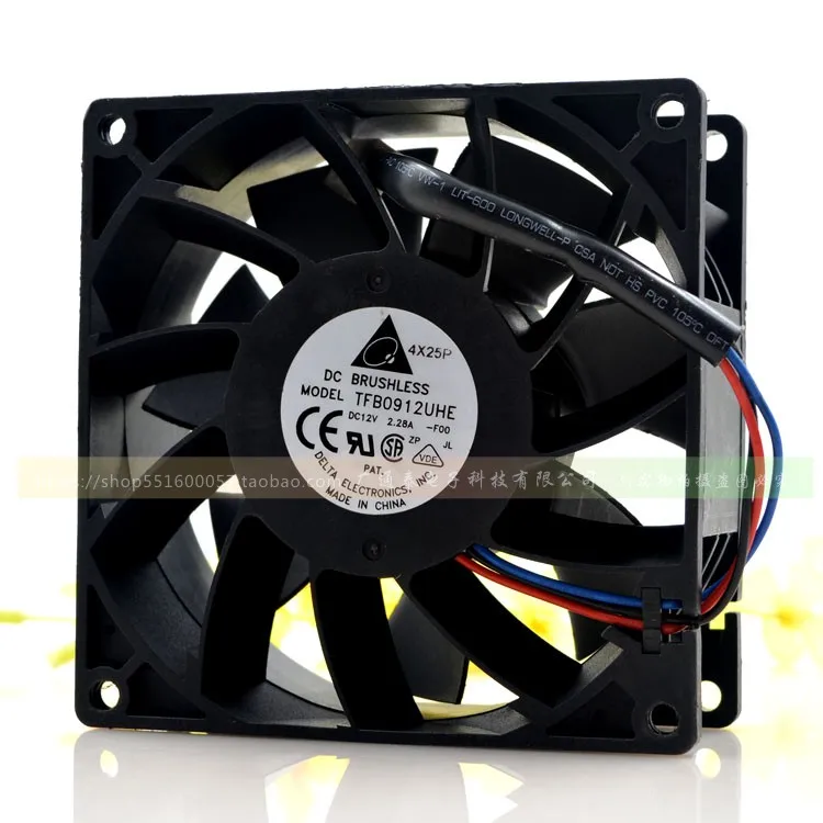 Delta TFB0912UHE 12V 2.28a 9238 9CM Violence Car Modification Cooling Fan 9038