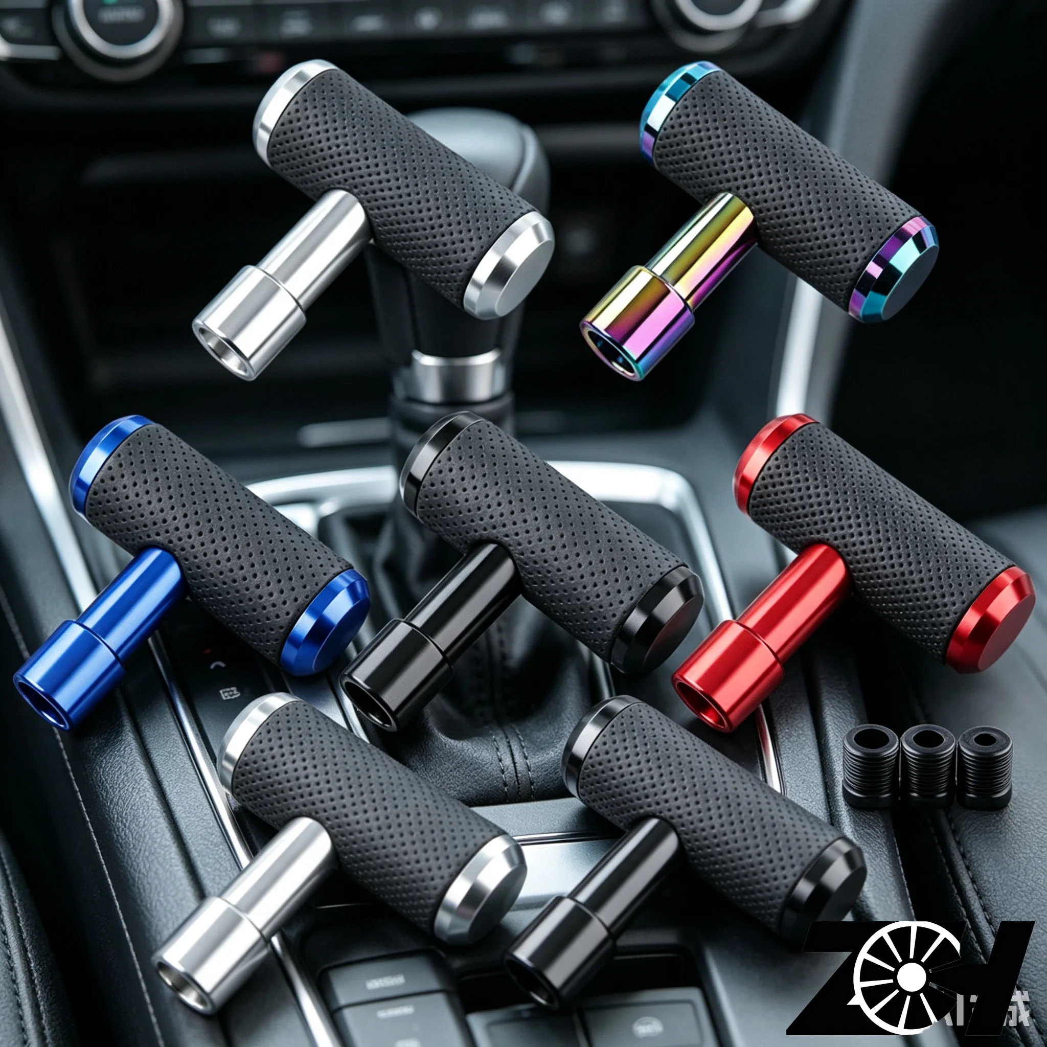 

Universal 5 6 Speed Car Aluminum Cover Gear Shifter Knob Manual Automatic Round Ball Shape Shifter Handle Stick Head Lever AT MT