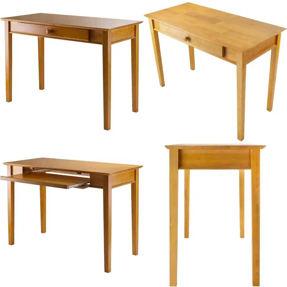 wood studio home office, honey