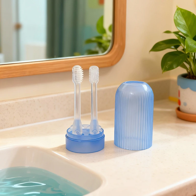 

Baby teeth toothbrush, baby oral cleaning tongue coating cleaning tool, baby toothbrush, baby tongue coating brush