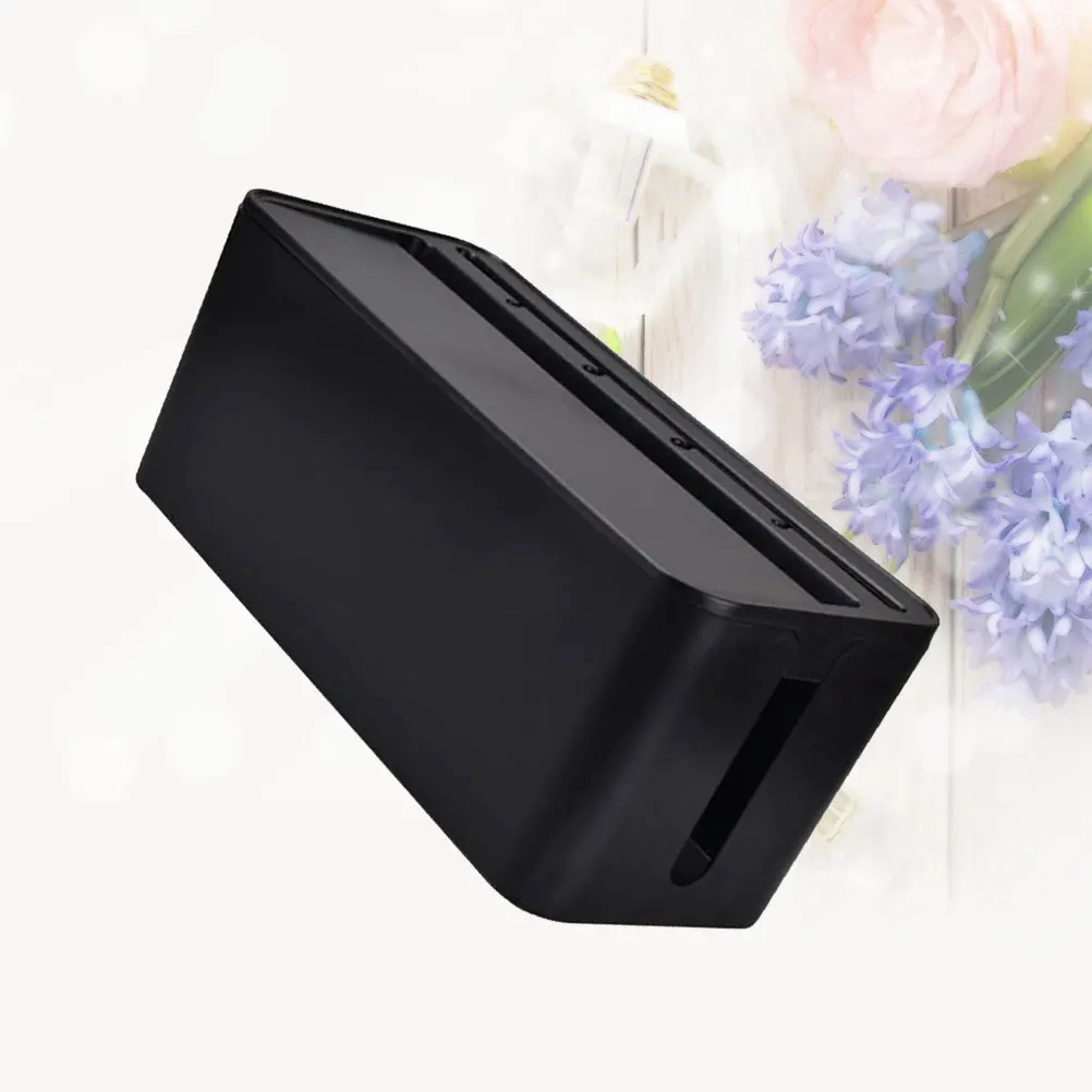 

Power Cord Storage Box Black Scratch Resistant Cable Organizer Cable Management Wire Arranging Case for Home Office Use