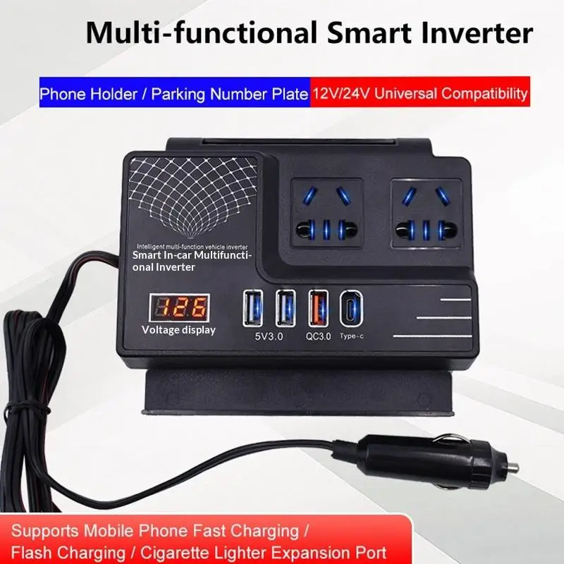 inversor-de-carro-dc12v-24v-para-dc110v-220v-150w-com-display-led-tomadas-e-adaptadores-de-energia-para-carregamento-rapido-de-automoveis